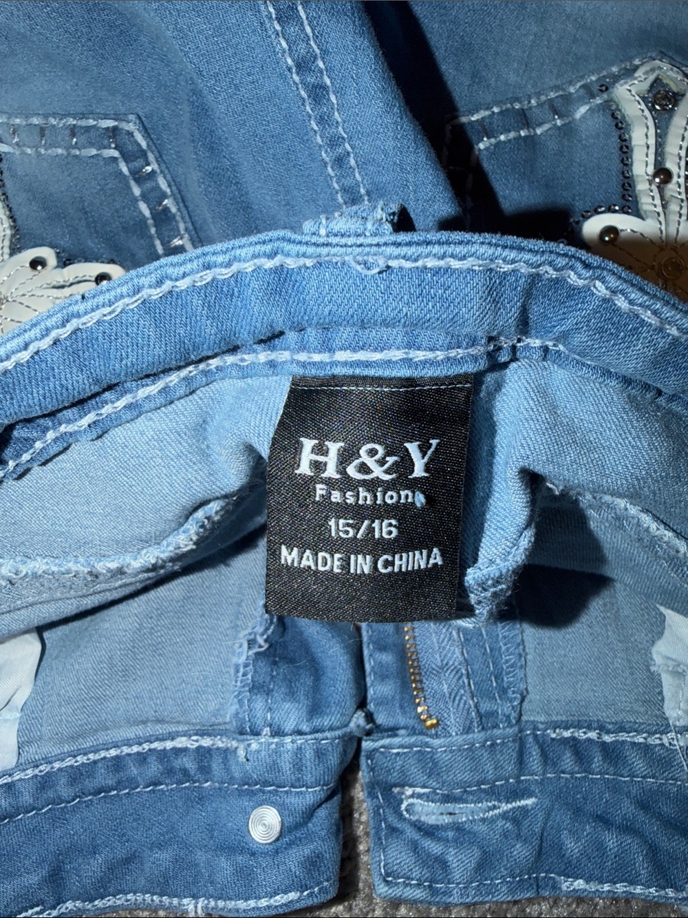 Light Blue Women's Jeans - Casual Stretch Denim - Picture 2 of 3